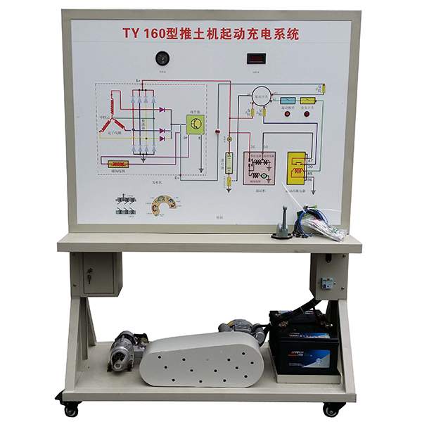 推土機啟動與充電系統(tǒng)實訓臺(圖1) 推土機啟動與充電系統(tǒng)實驗臺,拖拉機四輪轉向系統(tǒng)實驗裝置
